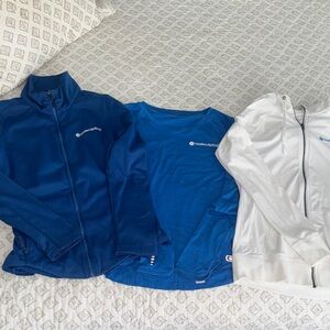 Coolsculpting blue and White Athletic Jackets and Shirt